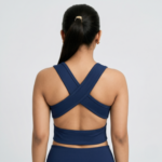 Active Stylish Bra (Navy Blue) Cross - Image 2