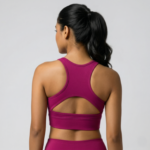 Active Stylish Bra (Maroon) Racerback - Image 2