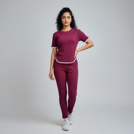 Flexfit Co-ords Set Maroon