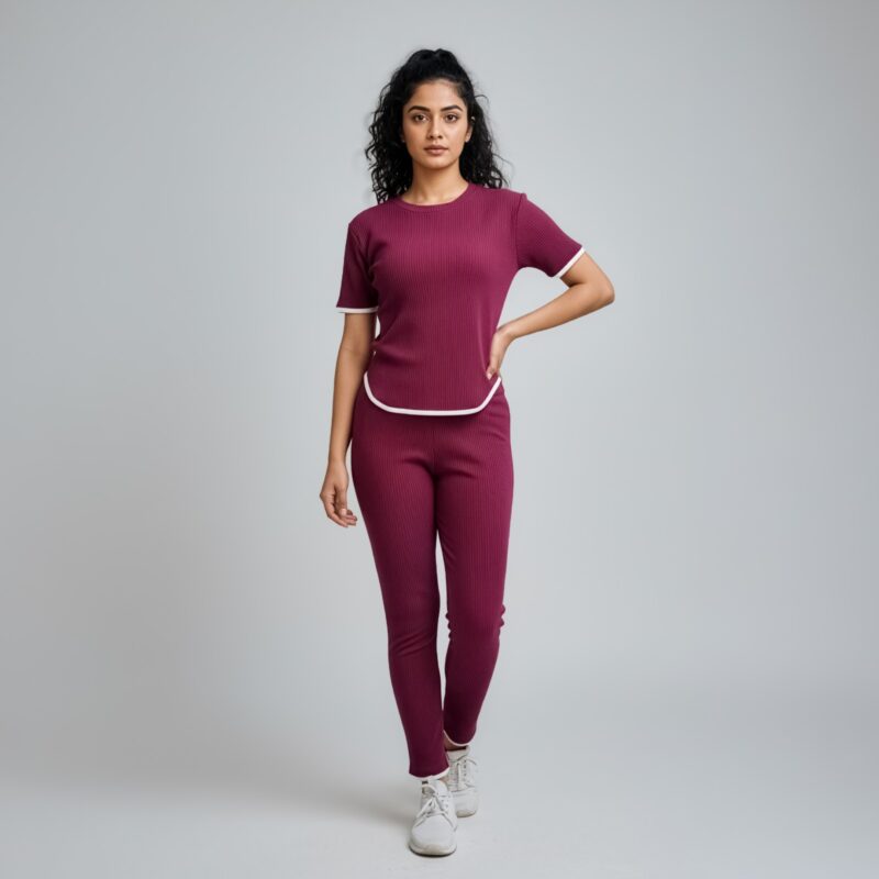 Flexfit Co-ords Set Maroon
