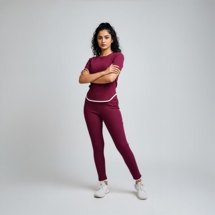 Flexfit Co-ords Set Maroon - Image 4