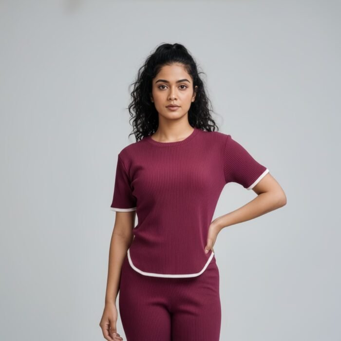 Flexfit Co-ords Set Maroon - Image 2
