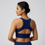 Active Stylish Bra (Navy Blue) Racerback - Image 2