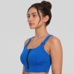 Women's High-Support Adjustable Sports Bra Blue - Image 2